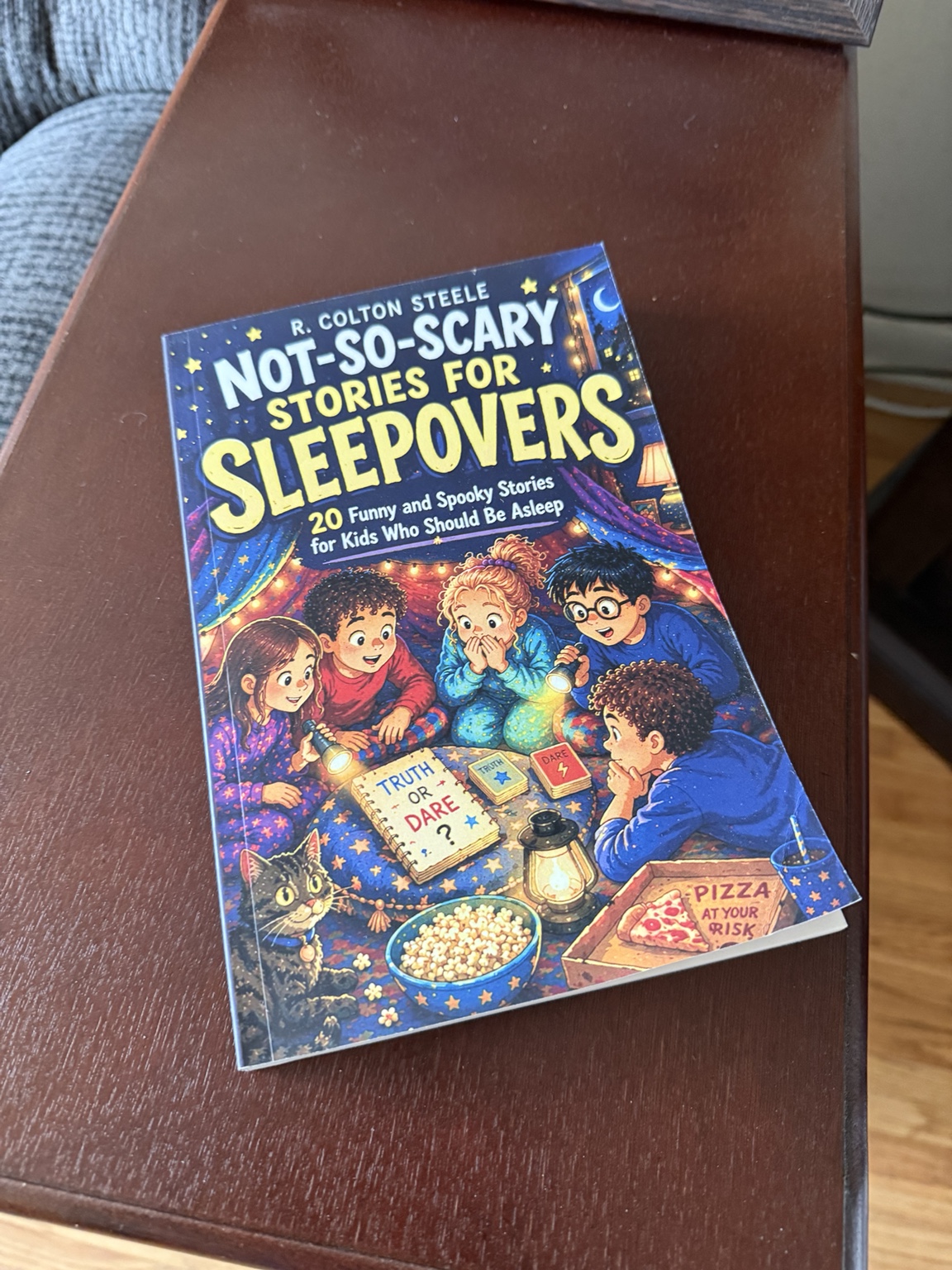 Book cover of Not-So-Scary Stories for Sleepovers by R. Colton Steele