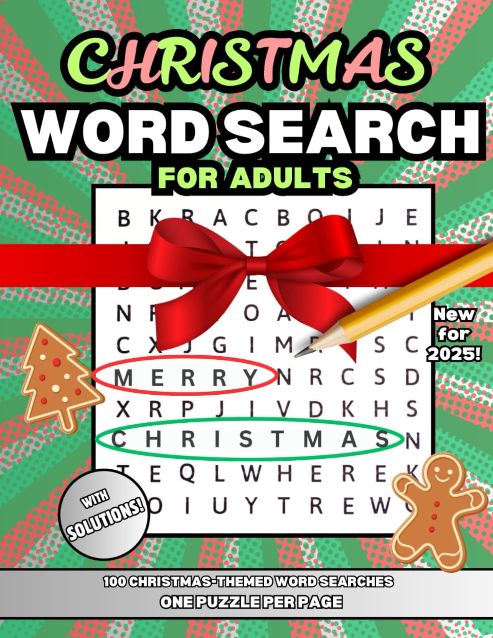 Cover of Christmas Word Search for Adults by J. R. Salem