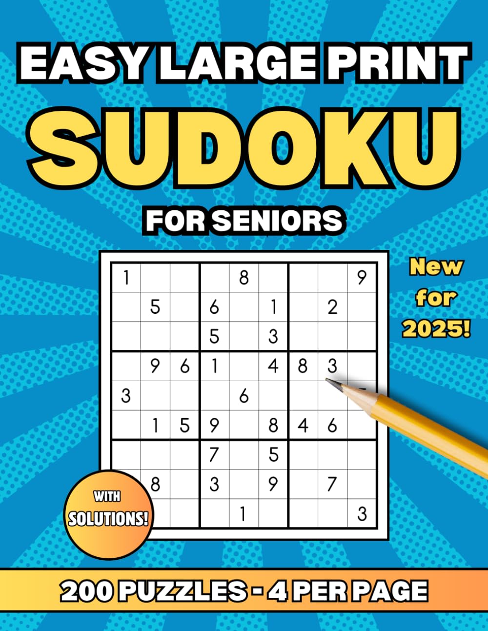 Cover of Easy Large Print Sudoku for Seniors by J. R. Salem